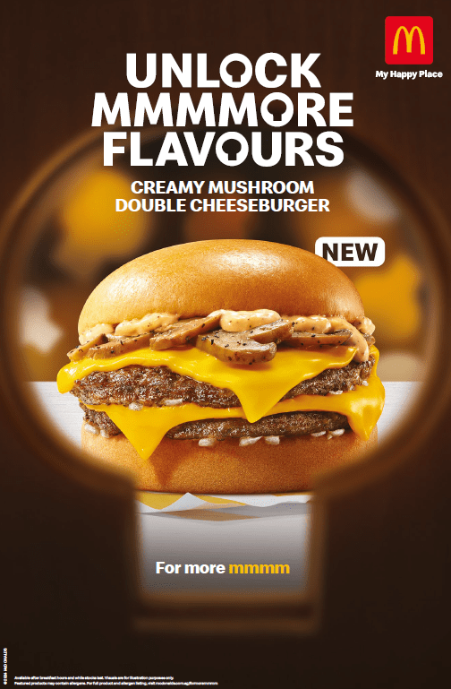Unlock Mmmmore Flavours with McDonald’s NEW Creamy Mushroom Double&nbsp;Cheeseburger