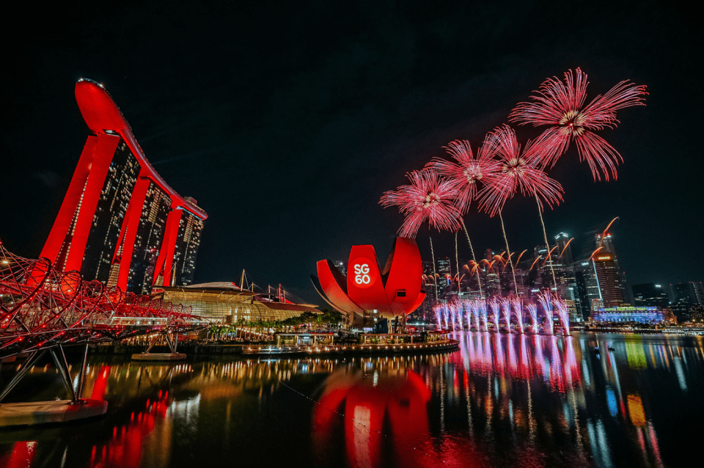 Dazzling Fireworks Light Up Singapore’s Iconic Skyline at Marina Bay Singapore Countdown&nbsp;2025