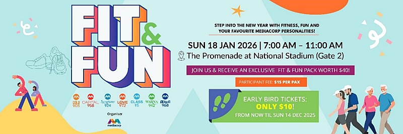 New year, new energy: join Mediacorp’s Fit & Fun for a vibrant start to 2026!  新年，新能量：加入新传媒「活力FUN动」，为2026注入精彩开端